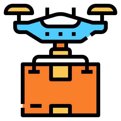 Drone delivery icon