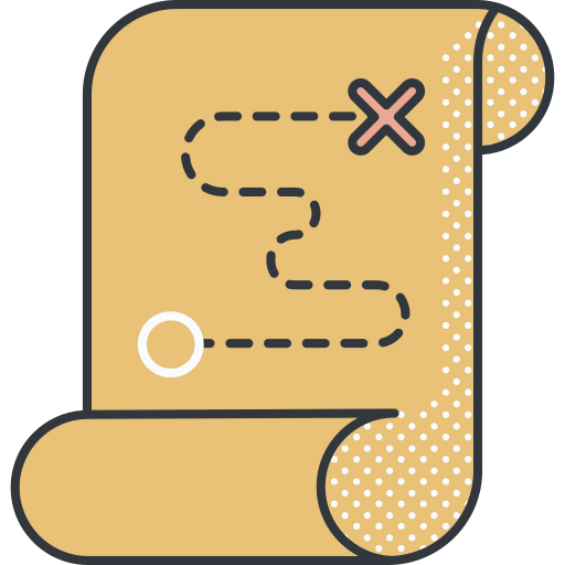Treasure map icon
