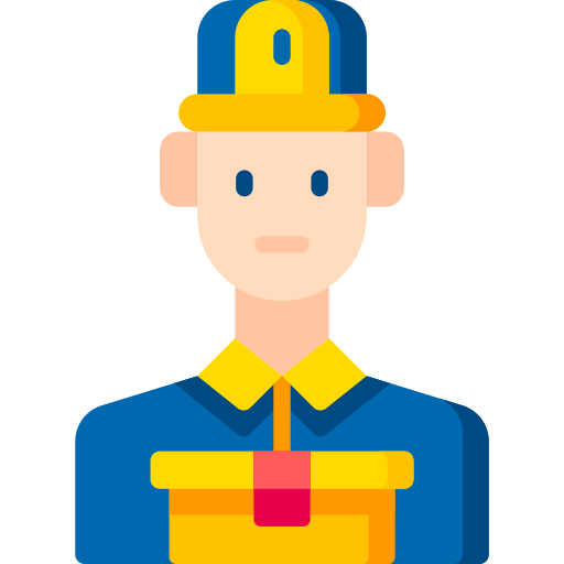Delivery man icon