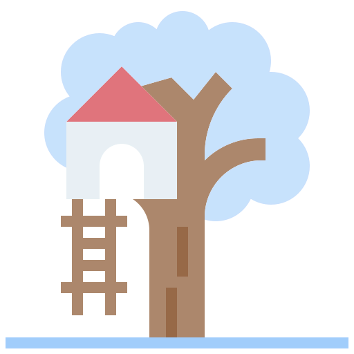 Tree house icon