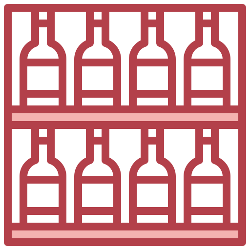 Wine shelf icon