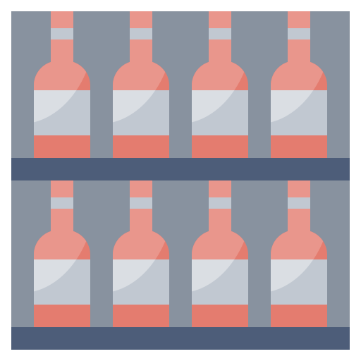 Wine shelf icon