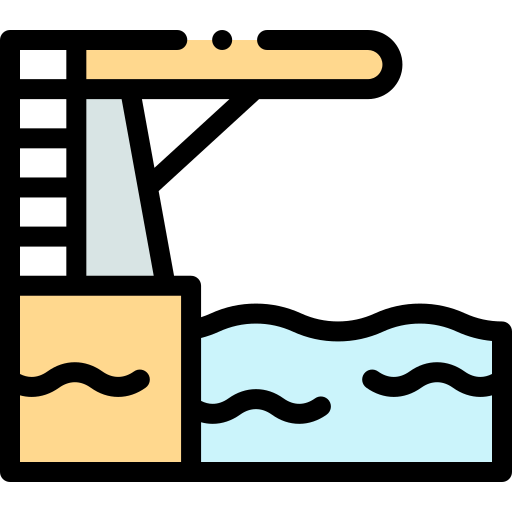 Diving platform icon