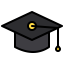 Graduation cap Ikona 64x64