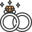 Wedding rings icon 64x64