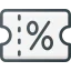 Discount voucher icon 64x64