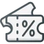 Discount voucher icon 64x64