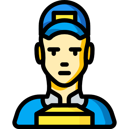 Delivery man icon