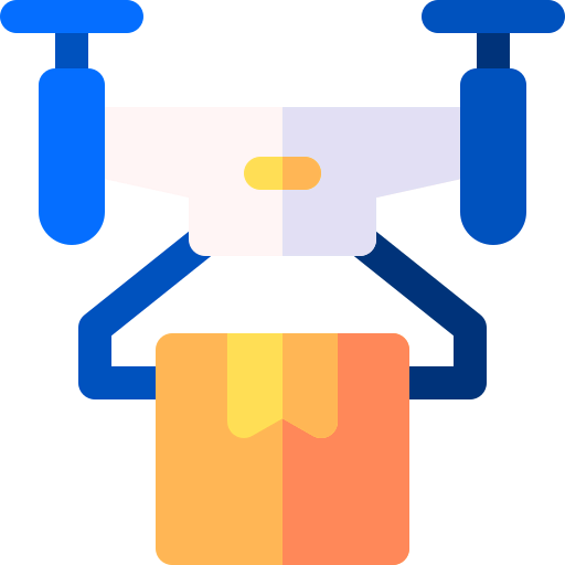 Drone delivery icône