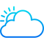 Clouds and sun icône 64x64