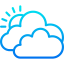 Clouds and sun icône 64x64