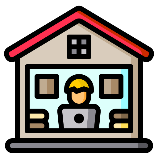 Working at home icon