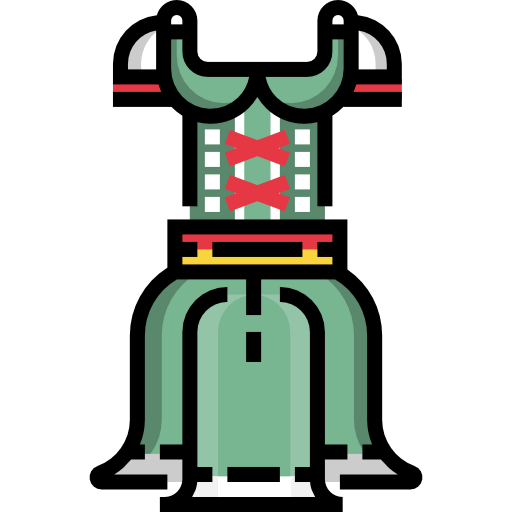 Широкая юбка в сборку иконка