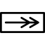 Right arrow in a rectangle outline 图标 64x64