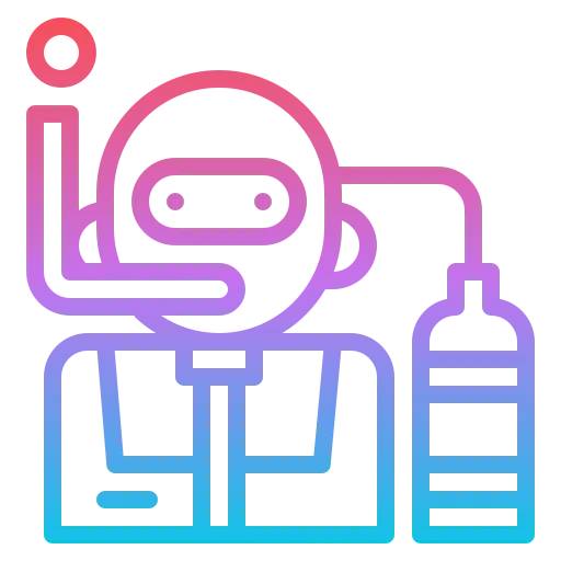 Scuba diving instructor icon