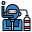 Scuba diving instructor icon 64x64