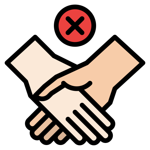 No handshake icon