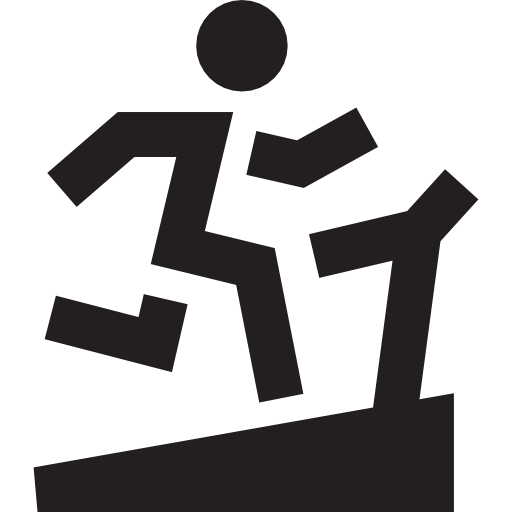Running on a treadmill icon
