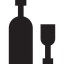 Wine Bottle and Glass 图标 64x64