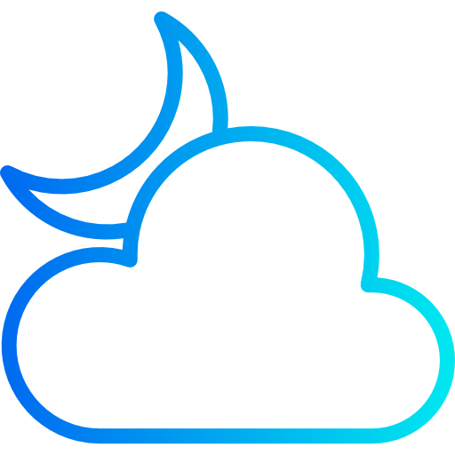 Cloudy night icon