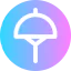 Sun umbrella icon 64x64