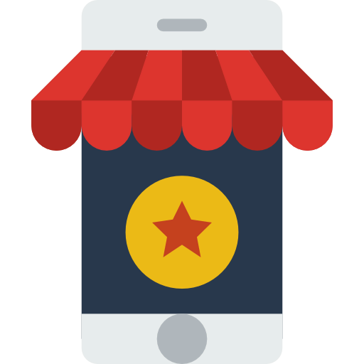 Mobile shopping icon
