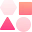 Geometrical shapes icon 64x64