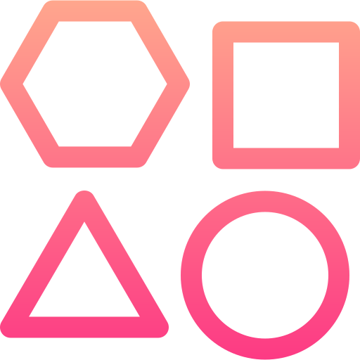 Geometrical shapes icon