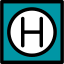 Hotel sign icon 64x64