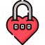 Heart lock icon 64x64