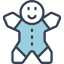 Gingerbread man icon 64x64