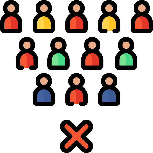 Avoid crowds Symbol