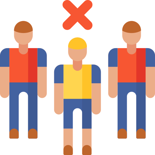 Avoid crowds Symbol