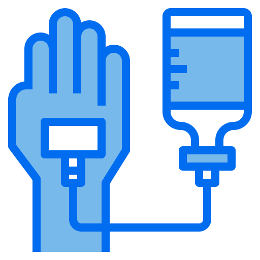 Intravenous saline drip icon