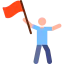 Waving flag ícono 64x64