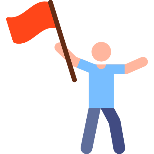 Waving flag icon