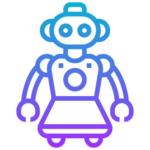 Robot assistant icon