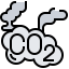 Carbon dioxide icon 64x64