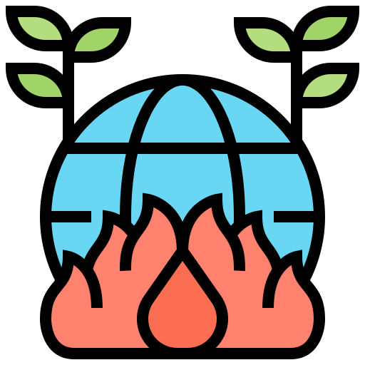 Global warming icon