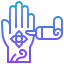 Henna painted hand icon 64x64