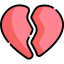 Broken heart icon 64x64