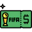 Football ticket icône 64x64
