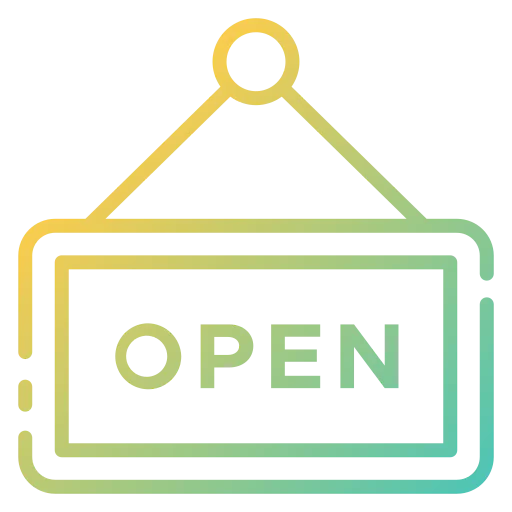 Open sign icon