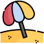 Sun umbrella icon 64x64