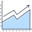 Line graph icon 64x64