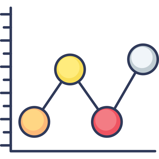 Line graph icon
