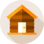 Wood house icon 64x64