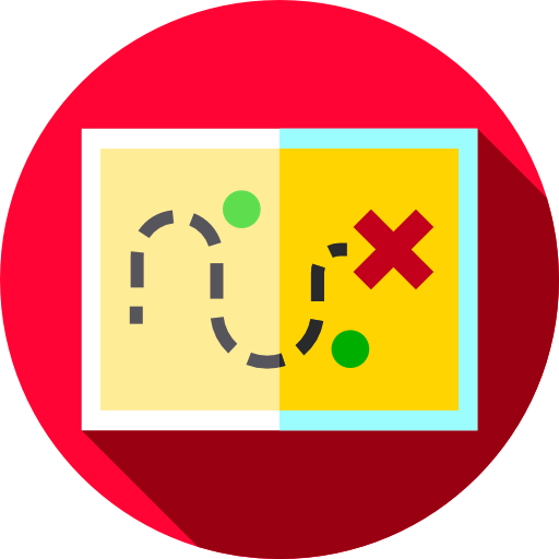 Treasure map icon