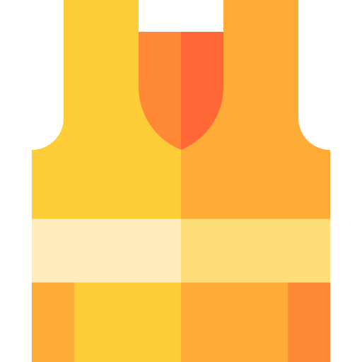 High visibility vest icon