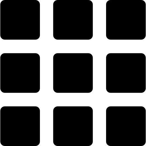 Keyboard buttons or visualization button of nine squares icon